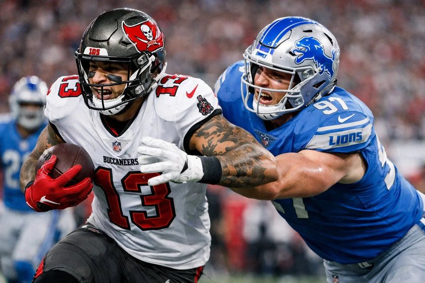 Tampa Bay Buccaneers vs Detroit Lions Match Player Stats